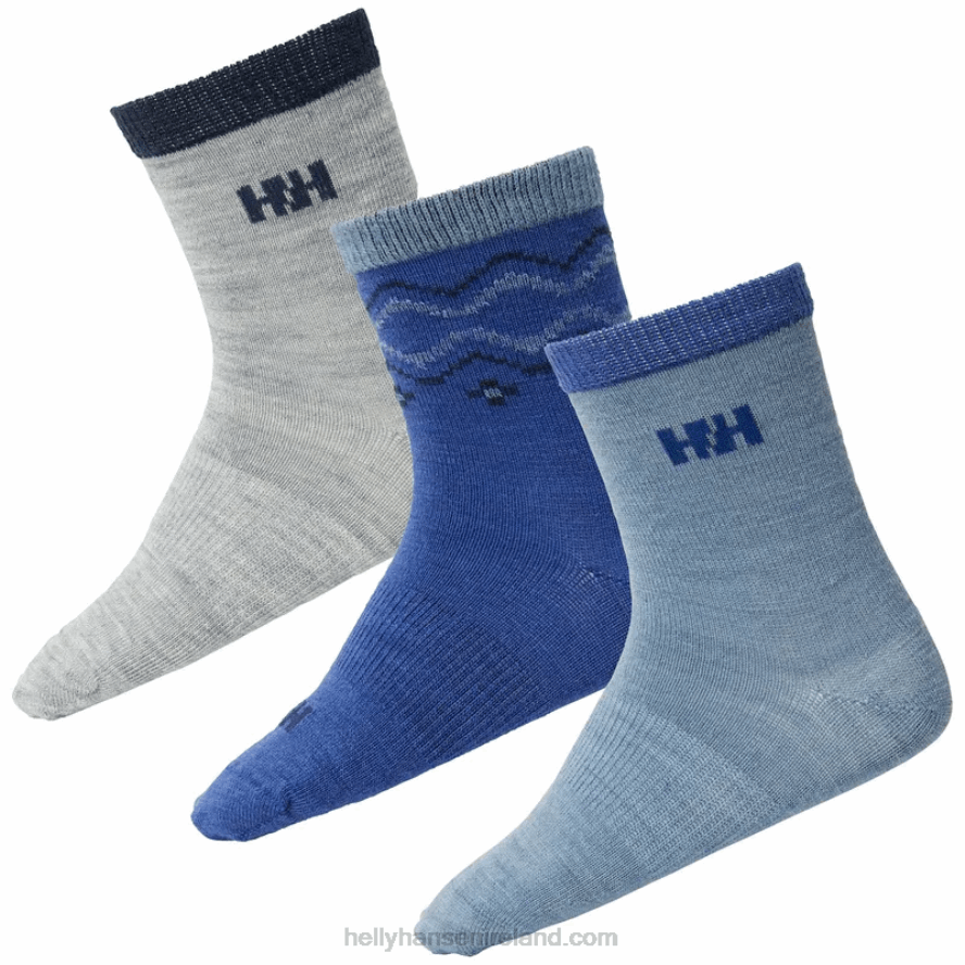 EBONY 8V222F1007 Helly-Hansen KIDS' WOOL SOCKS. 3PK