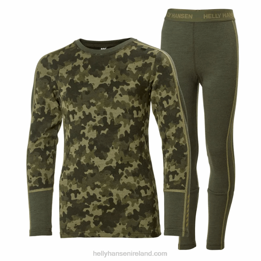 CLOVER 8V222F2491 Helly-Hansen JUNIORS' GRAPHIC LIFA MERINO BASE LAYER SET