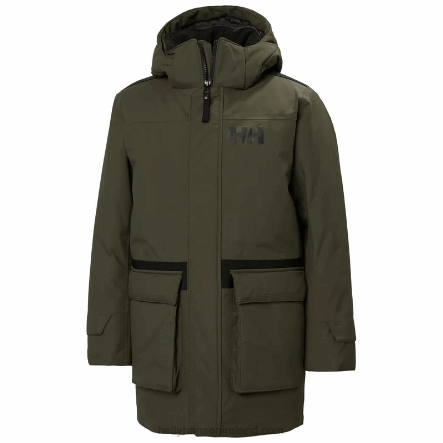 BLACK 8V222F2434 Helly-Hansen JUNIORS' OLIVER WINTER PARKA
