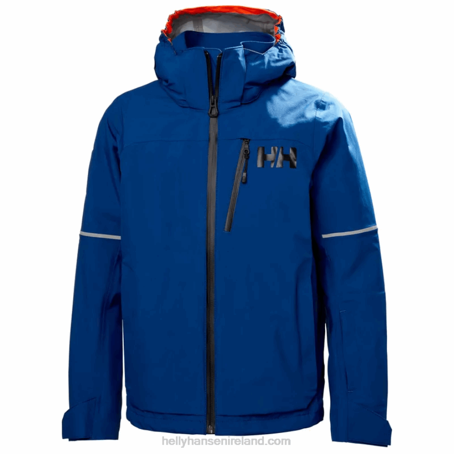 BLACK 8V222F2814 Helly-Hansen JUNIORS' ELEMENTS 3-LAYER SKI JACKET