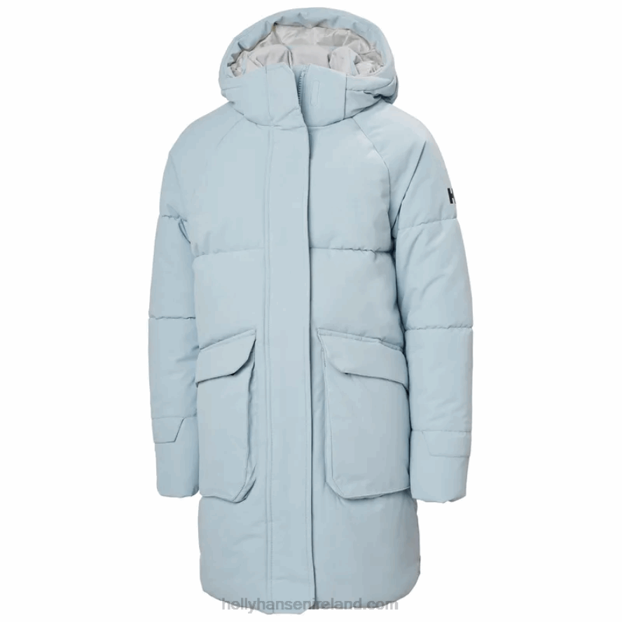 BLUE FOG/NAVY 8V222F2757 Helly-Hansen JUNIORS' SIENNA PARKA