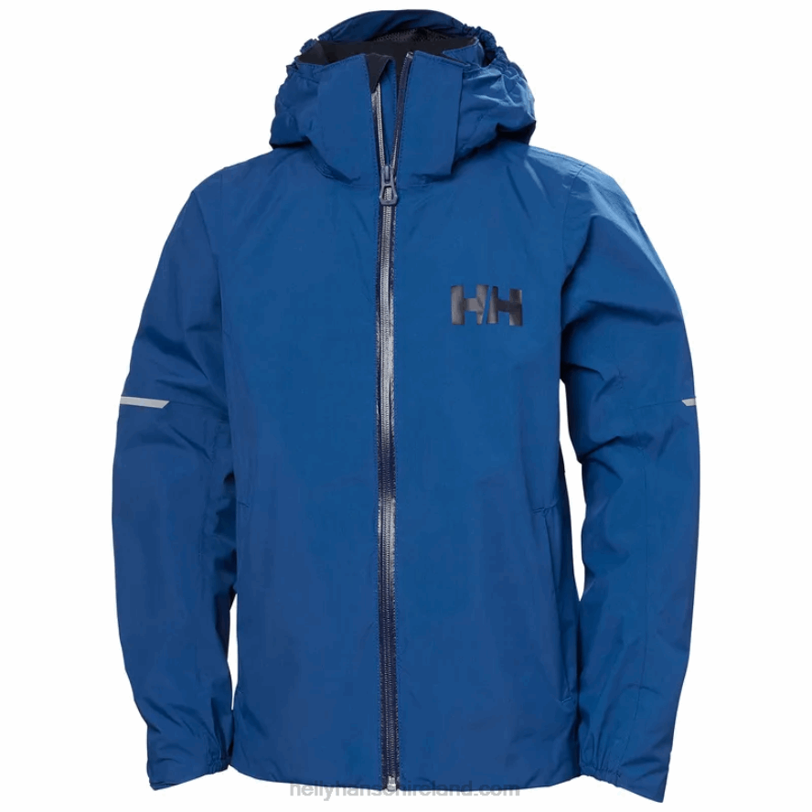 CLOUDBERRY 8V222F2430 Helly-Hansen JUNIORS' LOEN RAIN JACKET