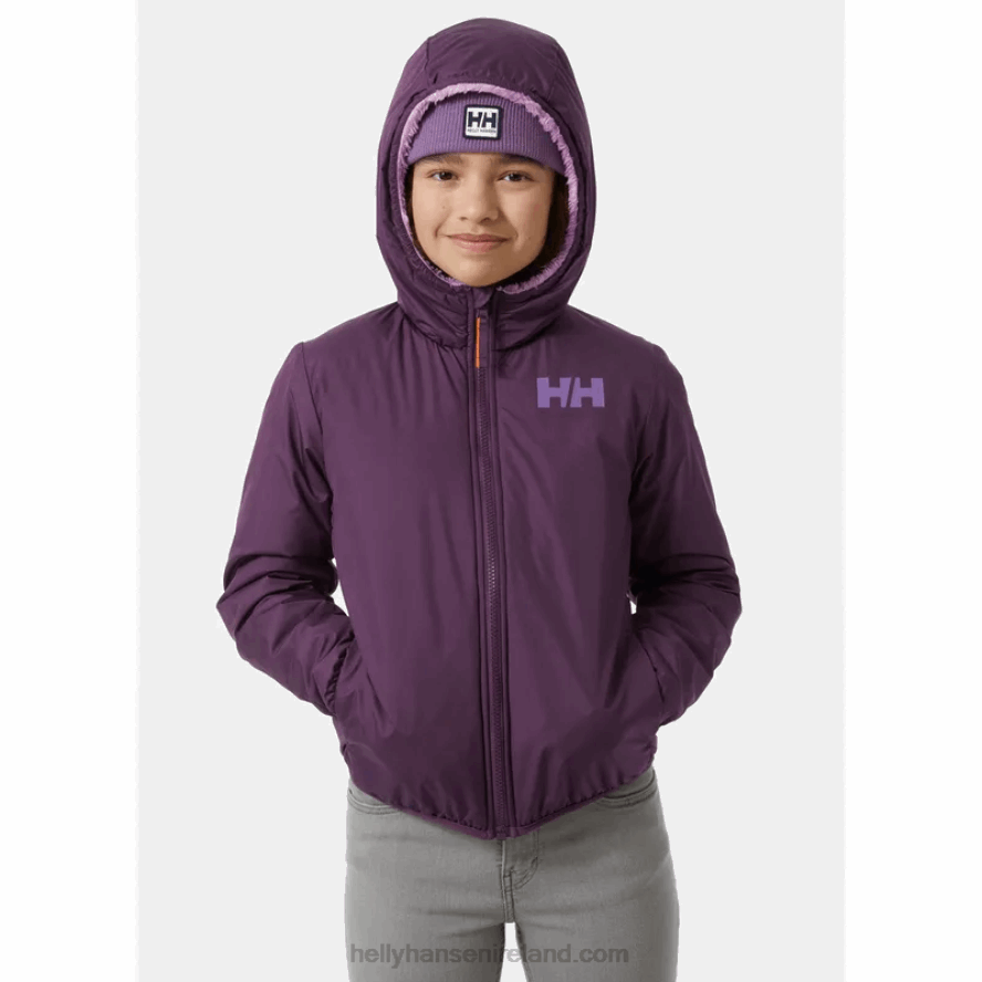 CLOUDBERRY/FOREST NIGH 8V222F2431 Helly-Hansen JUNIORS' CHAMP REVERSIBLE JACKET