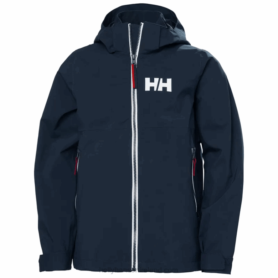 SPRUCE 8V222F2773 Helly-Hansen JUNIORS' RIGGING RAIN JACKET