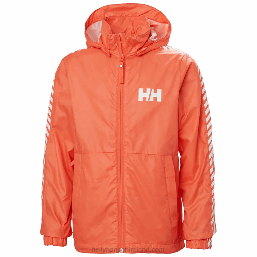 SWEET LIME 8V222F2810 Helly-Hansen JUNIORS' STRIPE WIND JACKET