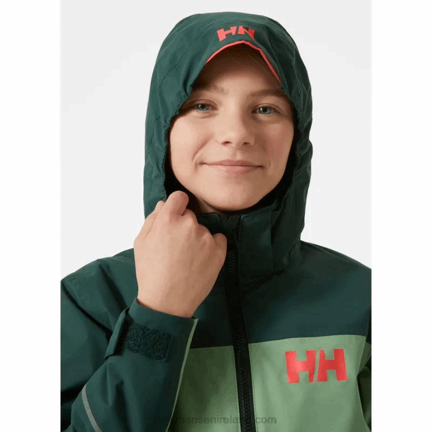 TERRACOTTA 8V222F2424 Helly-Hansen JUNIORS' SOGNDAL SHELL JACKET