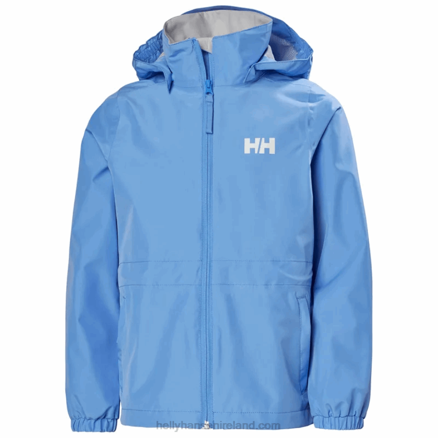 TERRACOTTA/DEEP FJORD 8V222F2553 Helly-Hansen JUNIORS' CELESTE RAIN JACKET