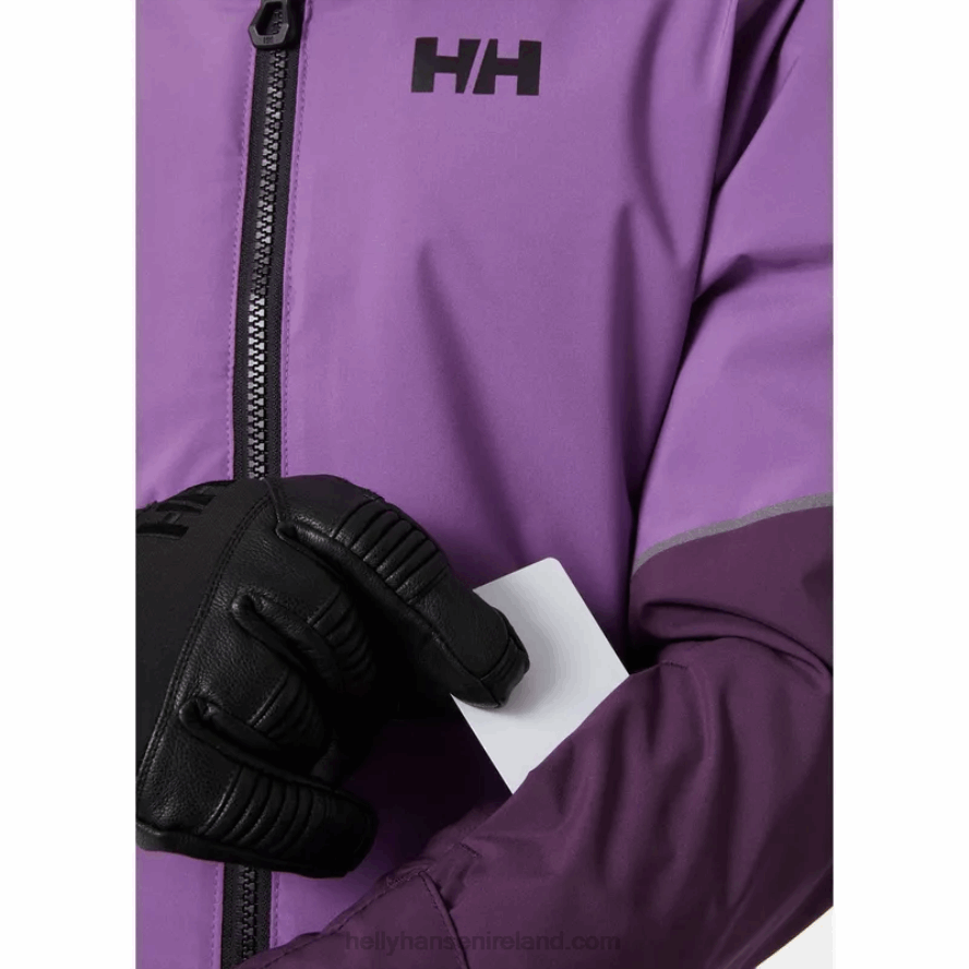 UTILITY GRE/BLACK 8V222F2436 Helly-Hansen JUNIORS' JEWEL RESORT SKI JACKET