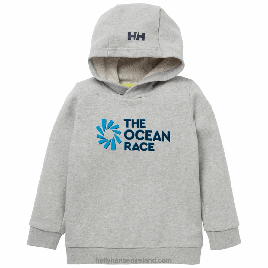 GREY MELANG 8V222F2376 Helly-Hansen Kids' and Juniors' Ocean Race Hoodie