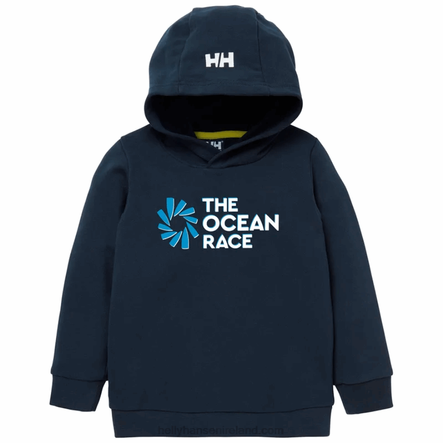 GREY MELANG 8V222F2377 Helly-Hansen Kids' and Juniors' Ocean Race Hoodie