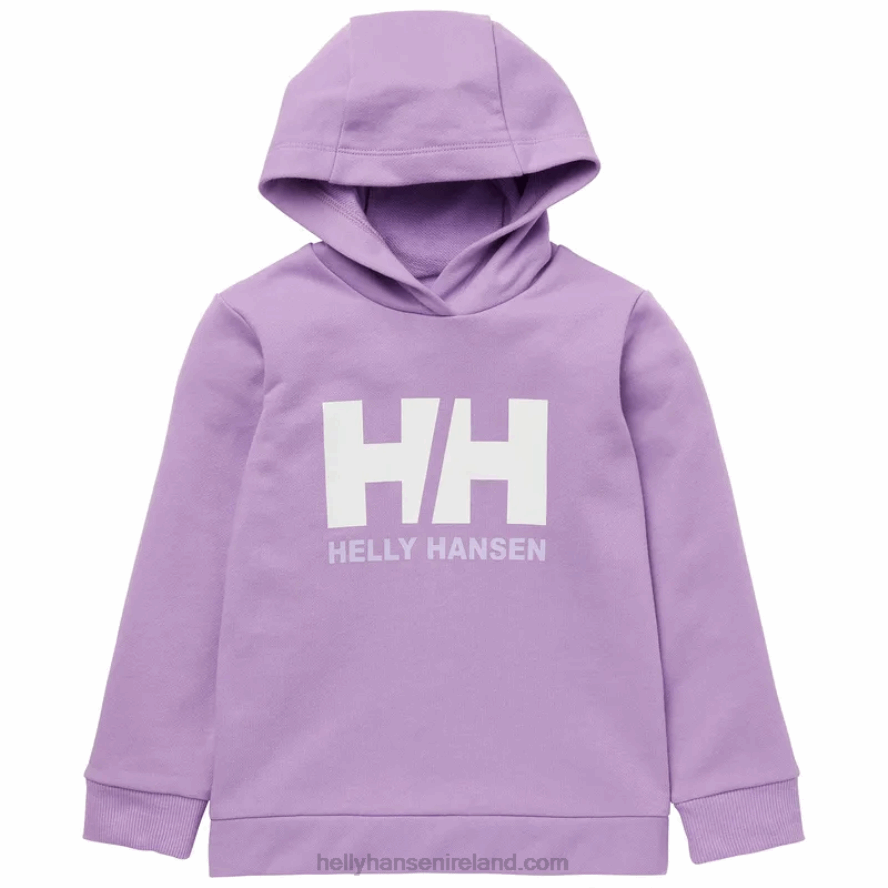PEACH ECHO/DEEP FJORD 8V222F2367 Helly-Hansen KIDS' HH LOGO HOODIE