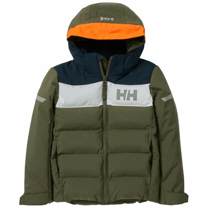 CRUSHED GRA 8V222F2291 Helly-Hansen KIDS' VERTICAL INSULATED SKI JACKET