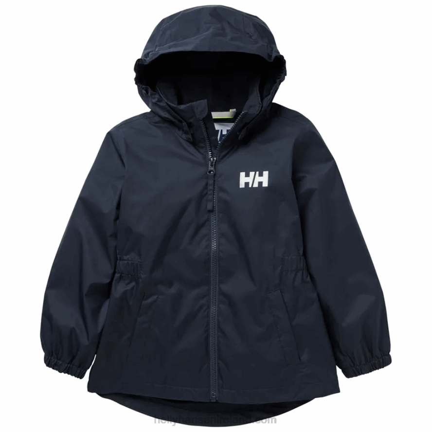 CRUSHED GRA 8V222F2300 Helly-Hansen KIDS' SARAH RAIN JACKET