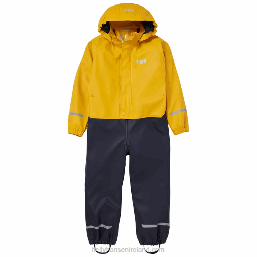 STORM 8V222F2314 Helly-Hansen KIDS' BERGEN FLEECE-LINED RAIN SET