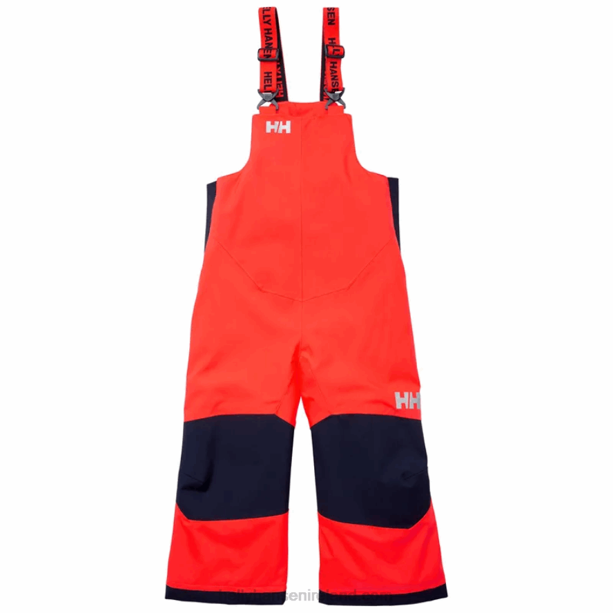 NEON ORANGE 8V222F2305 Helly-Hansen KIDS' RIDER 2 INSULATED SKI BIB