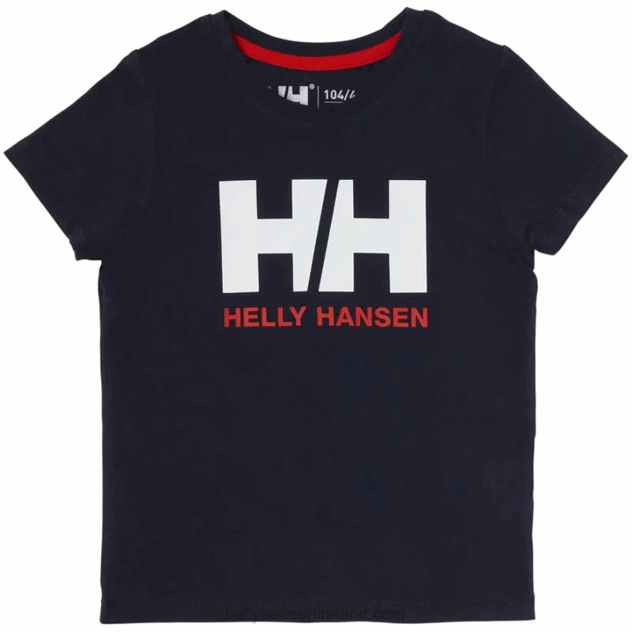 WHITE 8V222F2375 Helly-Hansen KIDS' HH LOGO T-SHIRT