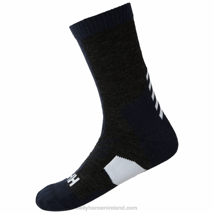 BLACK 8V222F1289 Helly-Hansen WARM CREW HIKING SOCKS