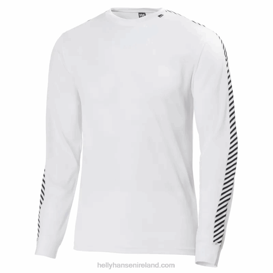 BLACK 8V222F1046 Helly-Hansen MEN'S HH LIFA STRIPE LONG-SLEEVE CREW BASE LAYER