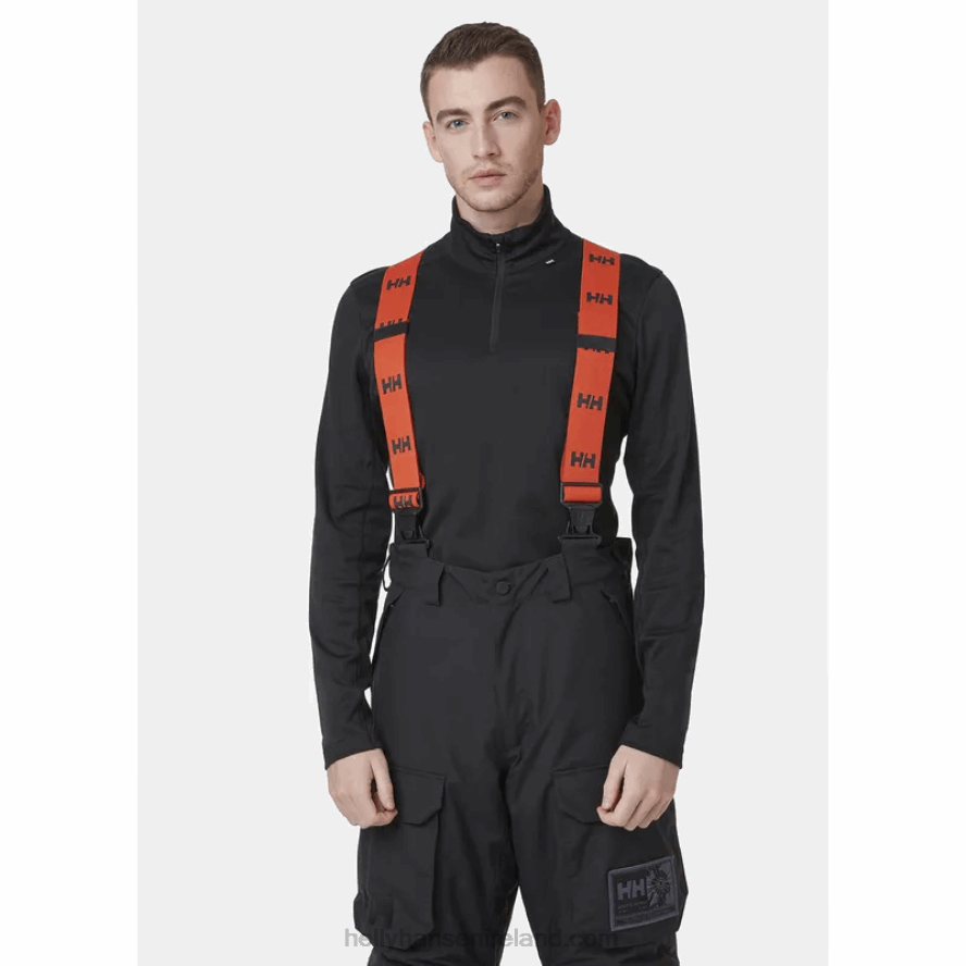 BLACK 8V222F1063 Helly-Hansen MEN'S LIFA MAX LIGHTWEIGHT HALF-ZIP BASE LAYER