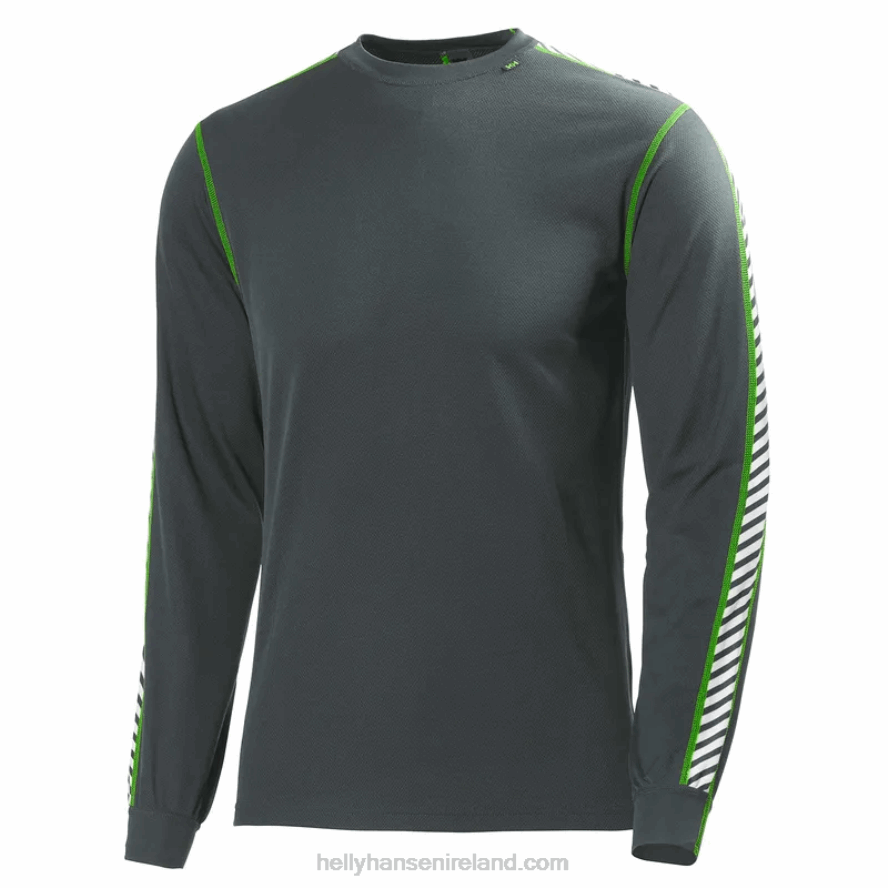 NAVY 8V222F1045 Helly-Hansen MEN'S HH LIFA STRIPE LONG-SLEEVE CREW BASE LAYER