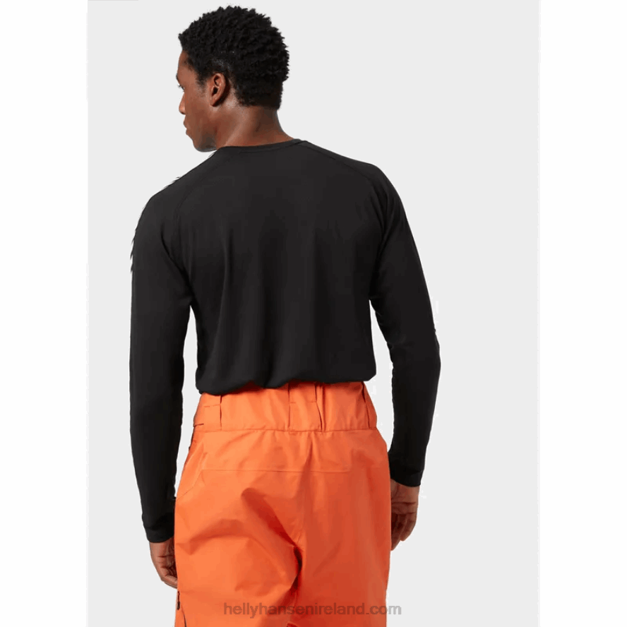 RED 8V222F1038 Helly-Hansen MEN'S LIFA ACTIVE STRIPE CREW BASE LAYER