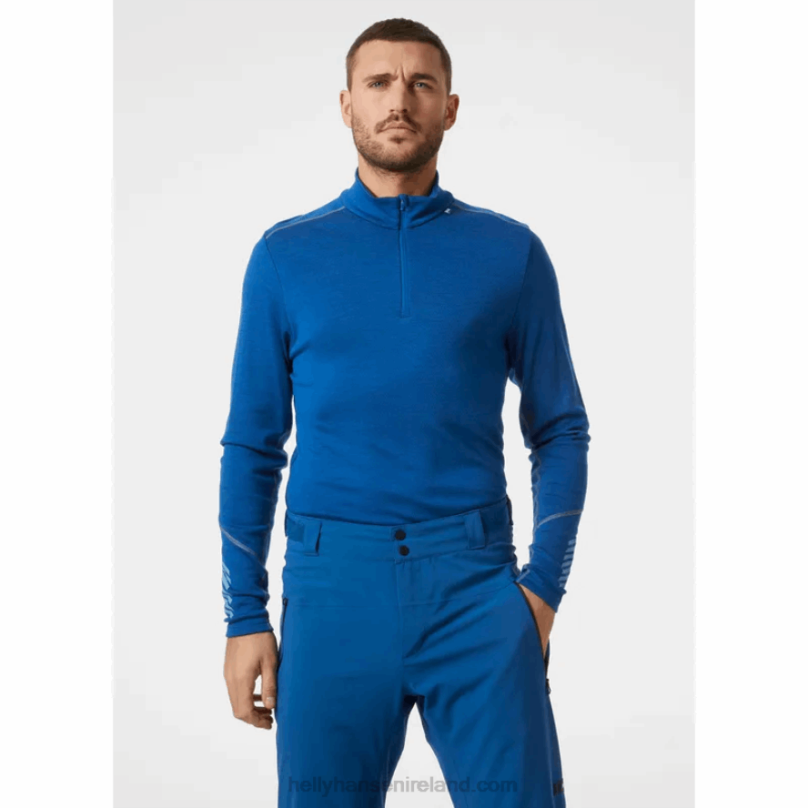 CLOUDBERRY 8V222F1084 Helly-Hansen MEN'S LIFA MERINO MIDWEIGHT HALF-ZIP BASE LAYER