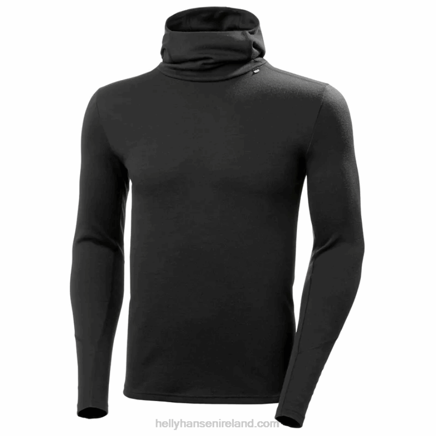 DARKEST SPR 8V222F1089 Helly-Hansen MEN'S LIFA MERINO MIDWEIGHT 2-IN-1 BASE LAYER HOODIE