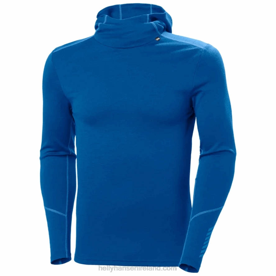 NAVY 8V222F1087 Helly-Hansen MEN'S LIFA MERINO MIDWEIGHT 2-IN-1 BASE LAYER HOODIE