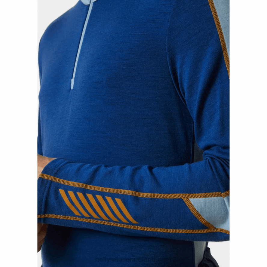 NAVY 8V222F1091 Helly-Hansen MEN'S LIFA MERINO LIGHTWEIGHT HALF-ZIP 2-IN-1 BASE LAYER