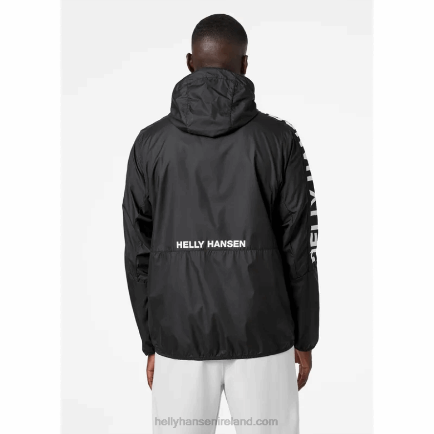 BLACK 8V222F361 Helly-Hansen MEN'S ACTIVE WIND JACKET