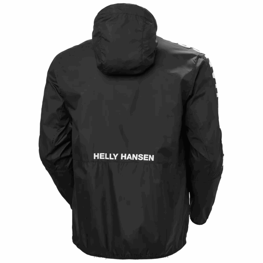 BLACK 8V222F361 Helly-Hansen MEN'S ACTIVE WIND JACKET