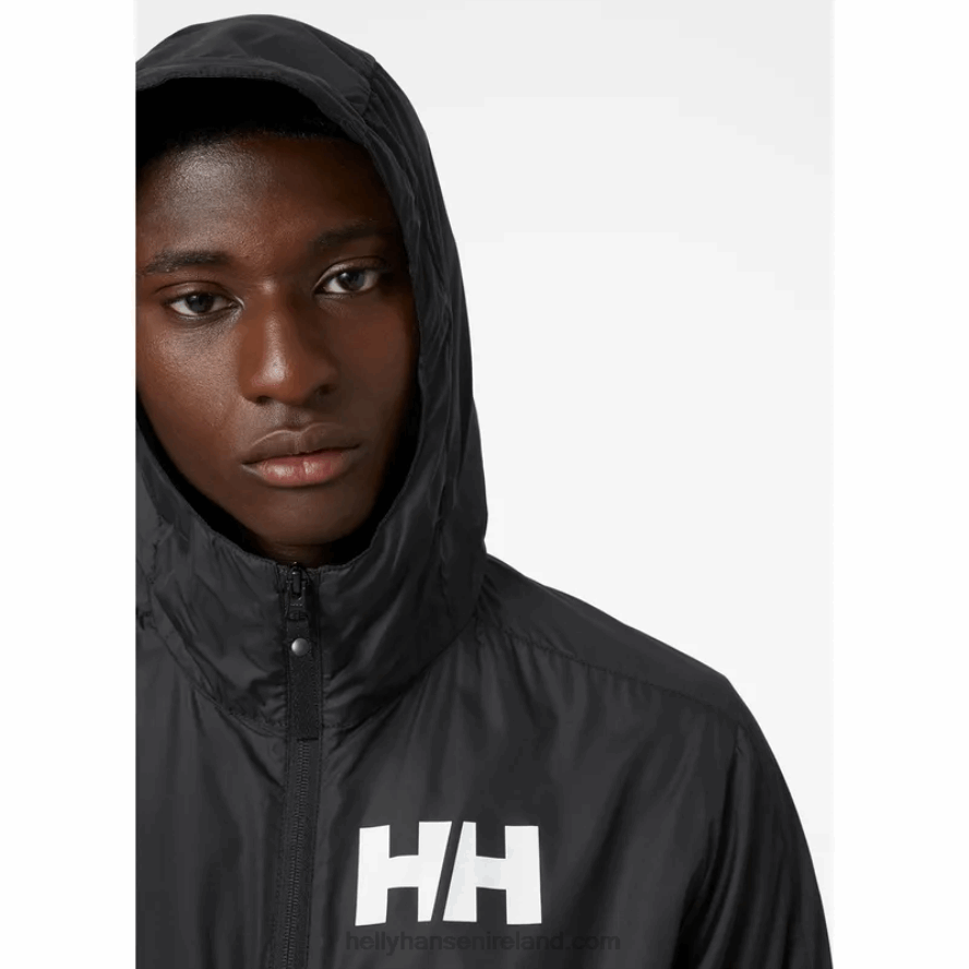 BLACK 8V222F361 Helly-Hansen MEN'S ACTIVE WIND JACKET