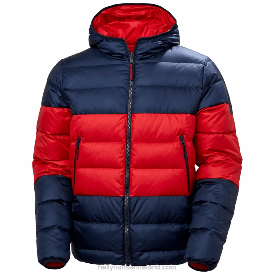 NAVY 8V222F329 Helly-Hansen Men's RWB Reversible Down Jacket