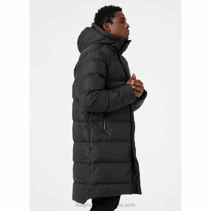 BLACK 8V222F338 Helly-Hansen MEN'S ACTIVE LONG WINTER PARKA