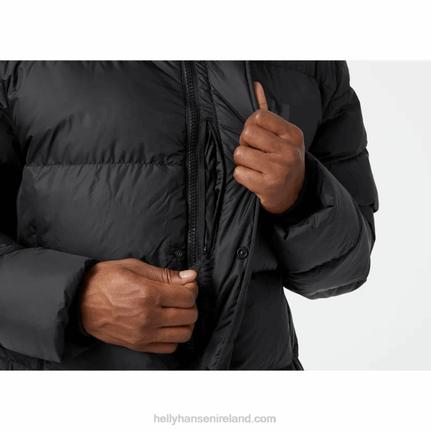 BLACK 8V222F338 Helly-Hansen MEN'S ACTIVE LONG WINTER PARKA