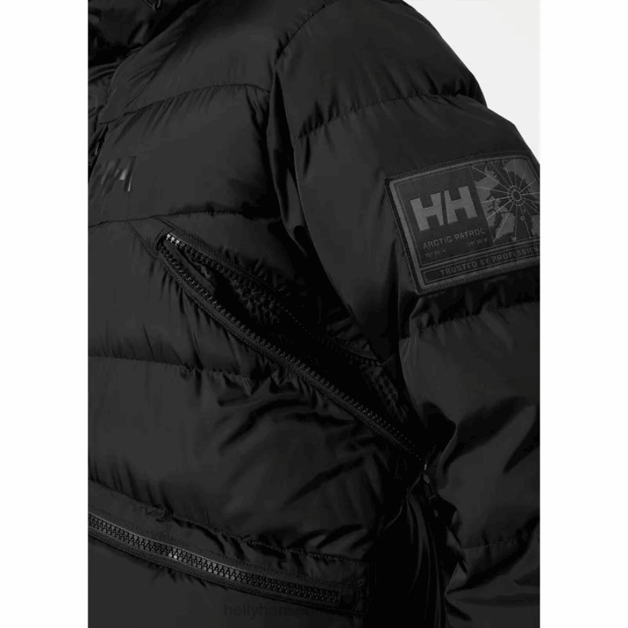 BLACK 8V222F383 Helly-Hansen MEN'S ARCTIC PATROL H2FLOW PARKA