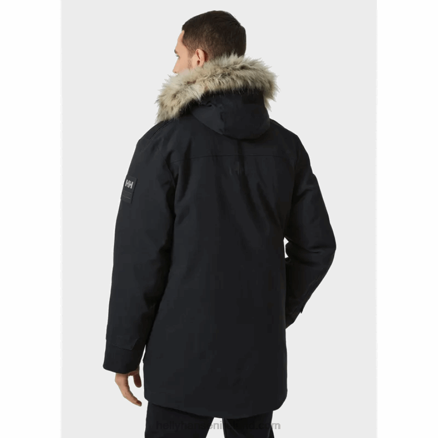 BLACK 8V222F385 Helly-Hansen MEN'S VARANGER DOWN PARKA