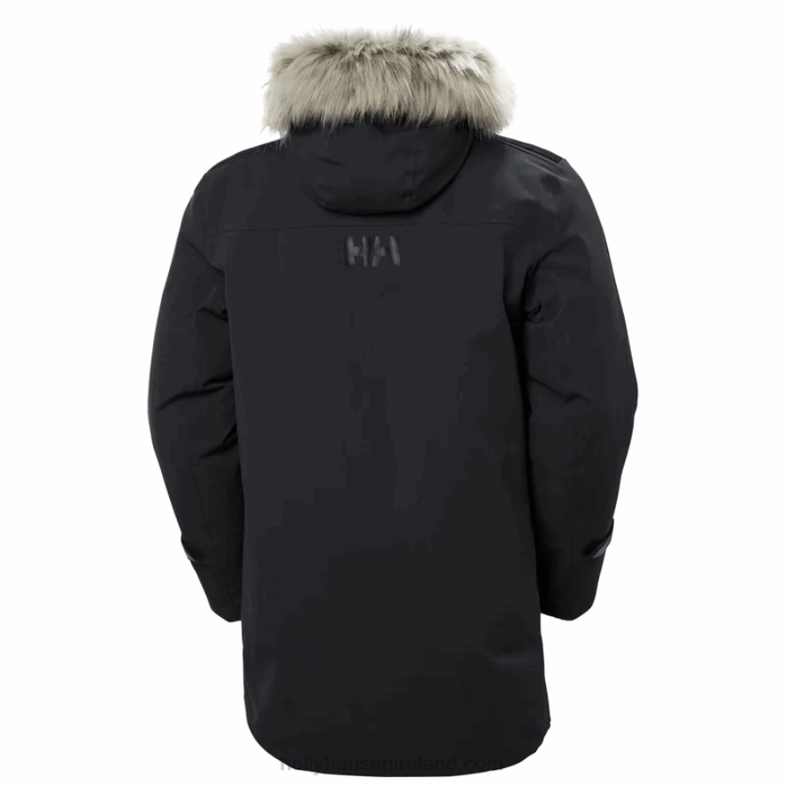 BLACK 8V222F385 Helly-Hansen MEN'S VARANGER DOWN PARKA