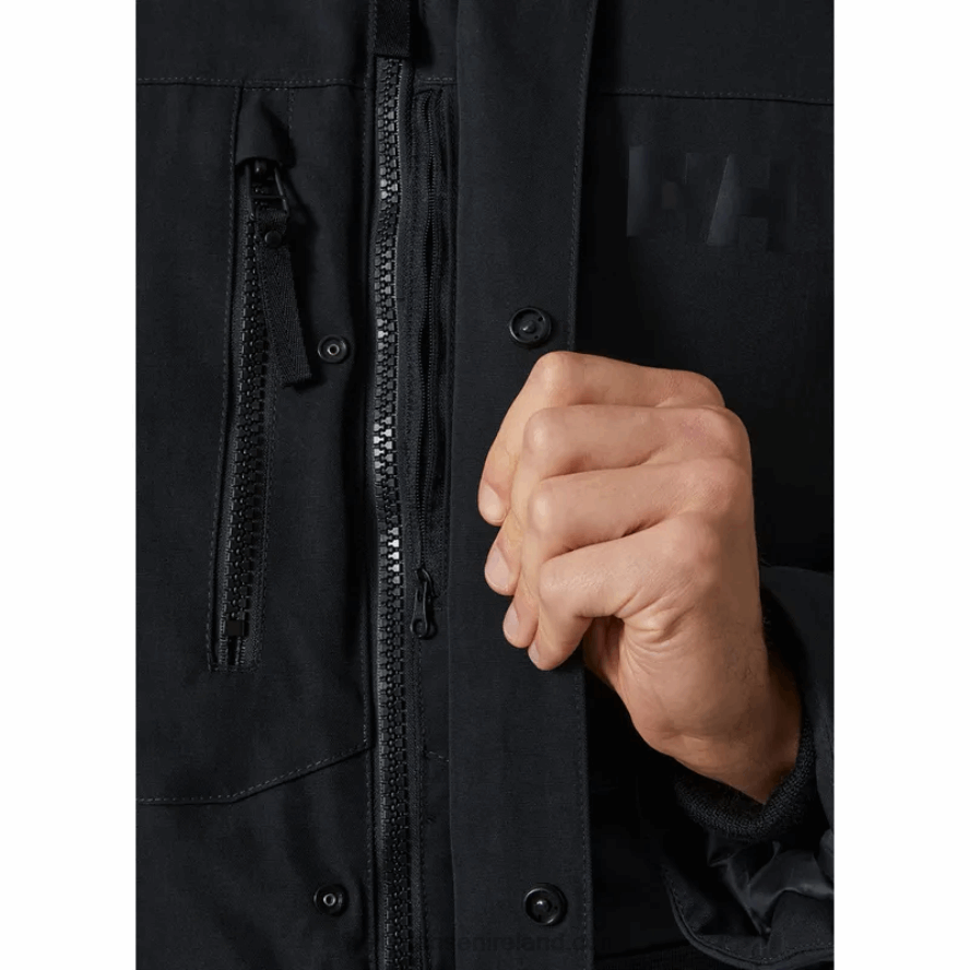 BLACK 8V222F385 Helly-Hansen MEN'S VARANGER DOWN PARKA