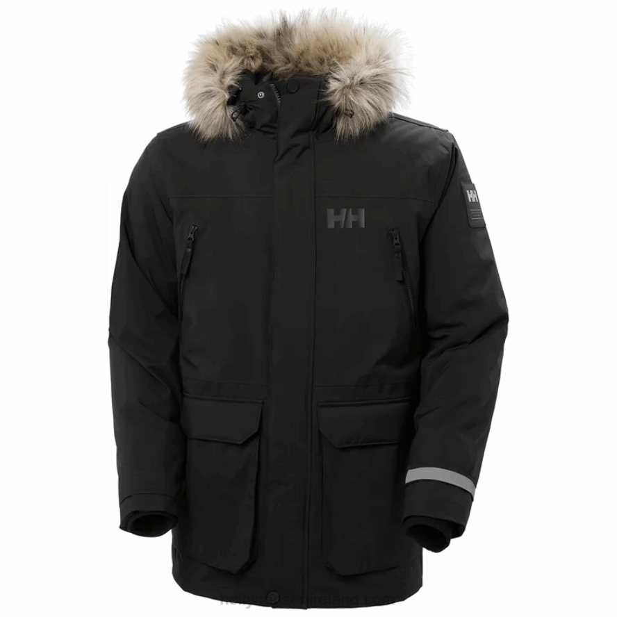 BLACK 8V222F392 Helly-Hansen MEN'S REINE WINTER PARKA