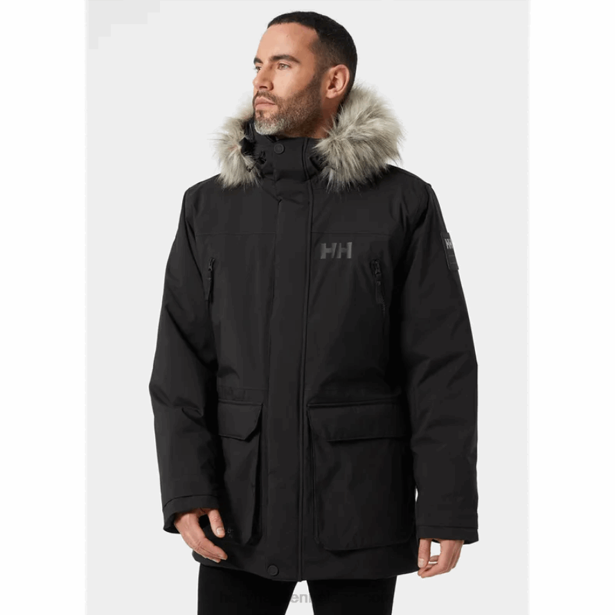 BLACK 8V222F392 Helly-Hansen MEN'S REINE WINTER PARKA