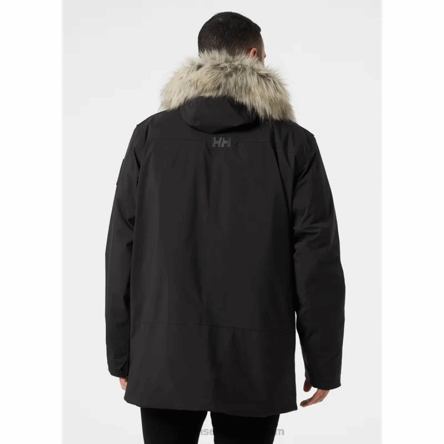 BLACK 8V222F392 Helly-Hansen MEN'S REINE WINTER PARKA