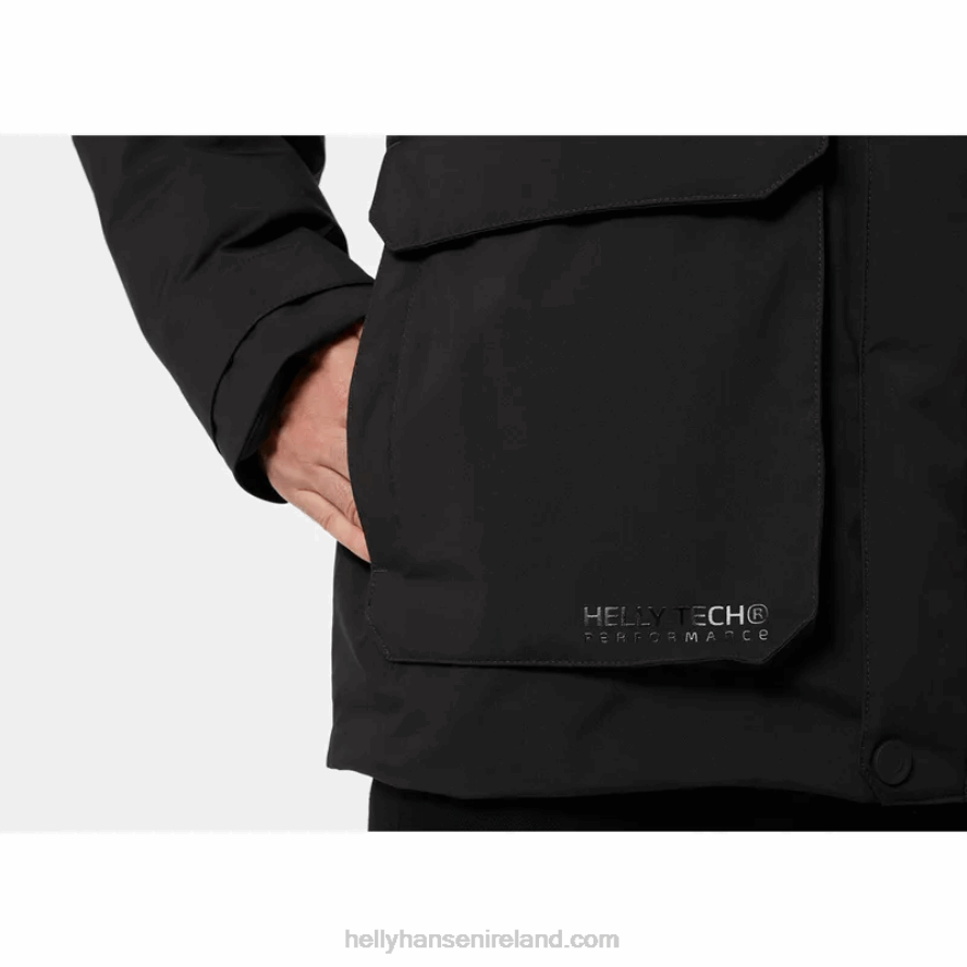 BLACK 8V222F392 Helly-Hansen MEN'S REINE WINTER PARKA