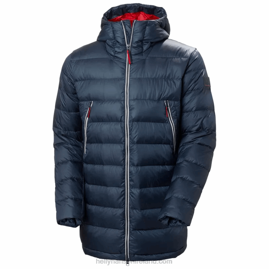 NAVY 8V222F336 Helly-Hansen MEN'S RWB RIGGING DOWN PARKA