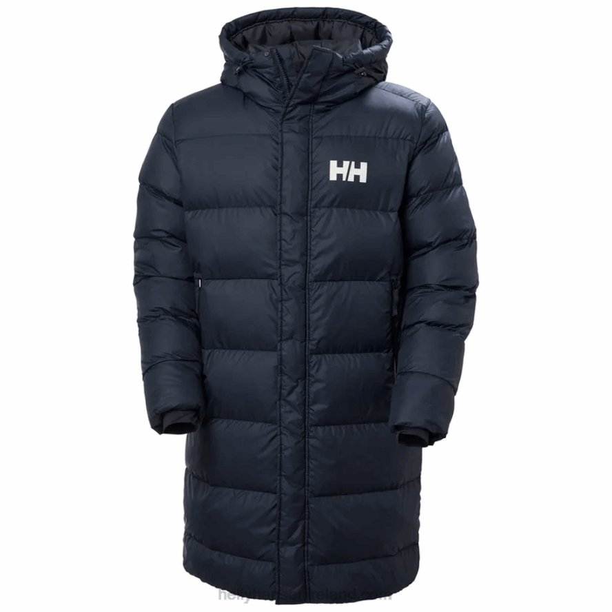 NAVY 8V222F339 Helly-Hansen MEN'S ACTIVE LONG WINTER PARKA