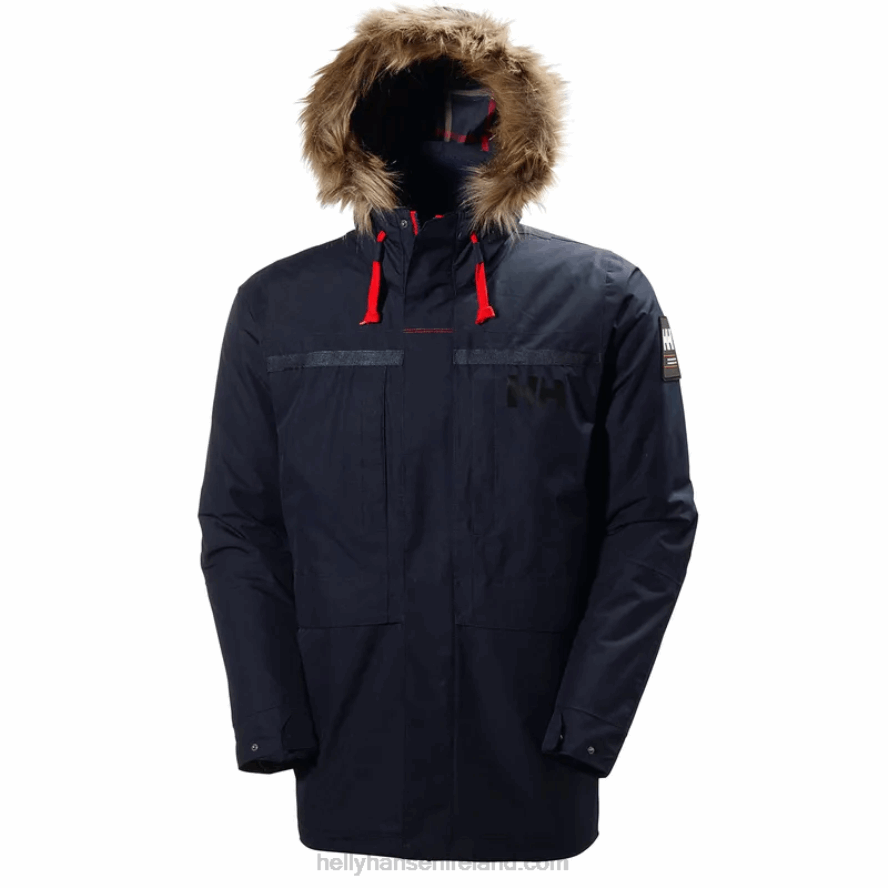 NAVY 8V222F341 Helly-Hansen MEN'S COASTAL 2 WATERPROOF PARKA