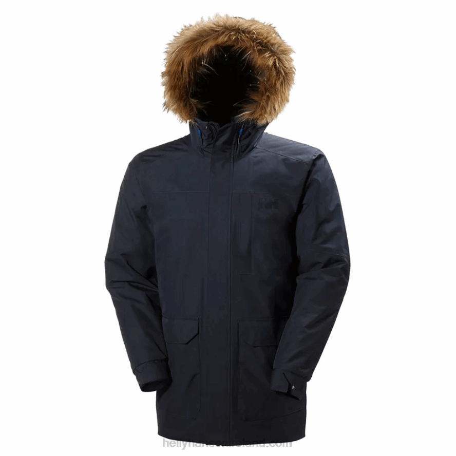 NAVY 8V222F374 Helly-Hansen MEN'S DUBLINER WINTER PARKA