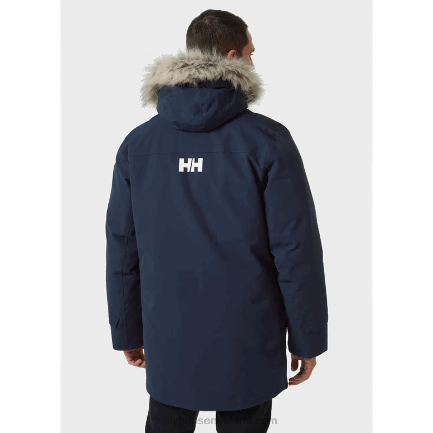NAVY 8V222F386 Helly-Hansen MEN'S VARANGER DOWN PARKA