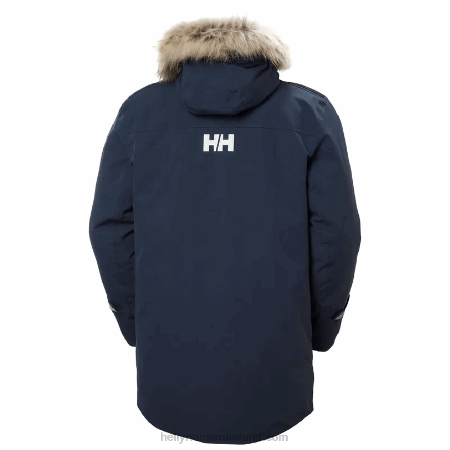 NAVY 8V222F386 Helly-Hansen MEN'S VARANGER DOWN PARKA