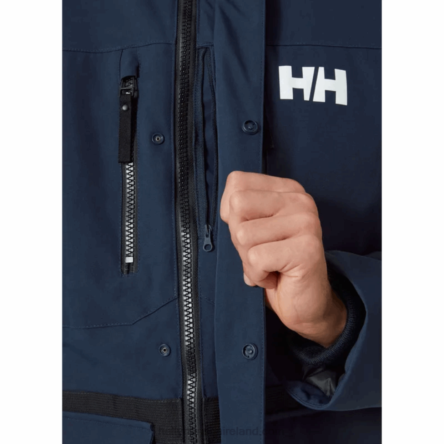 NAVY 8V222F386 Helly-Hansen MEN'S VARANGER DOWN PARKA